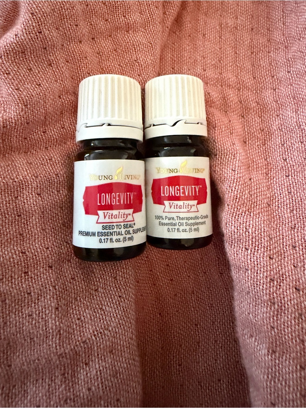 (2) Young Living Longevity Vitality Essential Oils - 5ml (will sell separately)